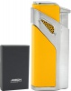 Зажигалка JOBON сигарная с пробойником турбо 3 сопла с/газ SLV/YLW