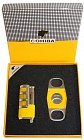 Набор для сигар COHIBA COB-68 YLW (зажигалка с пробойником, гильотина)