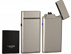 USB зажигалка ELECTRO JL-610 dual arc SLV